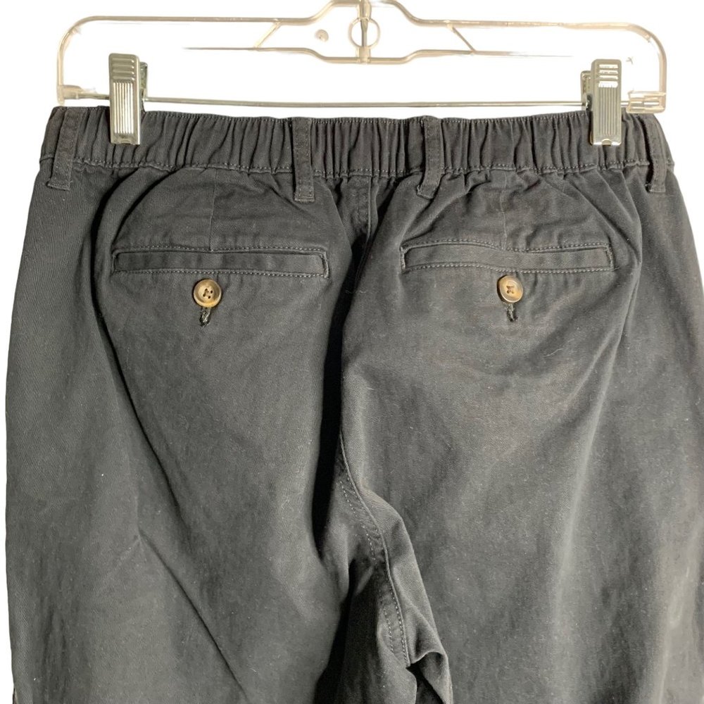 A Essentials Straight Fit Jogger Pants S Black Elastic Drawstring Pockets - Picture 7 of 8